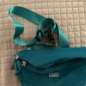 Teal Foldie Crossbody Bag
